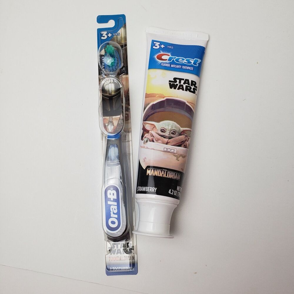 Limited Edition Star Wars Mandalorian tooth brush with tooth paste for kids